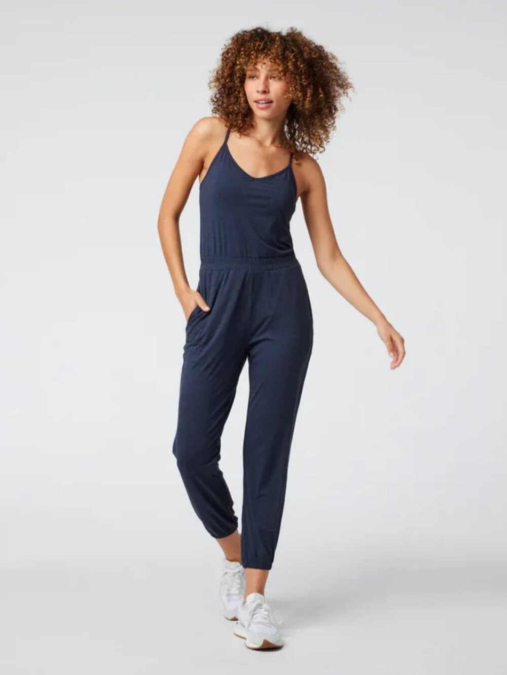 Vuori Lux Jogger Jumpsuit Midnight Heather - Size XS